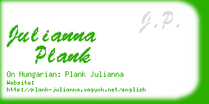 julianna plank business card